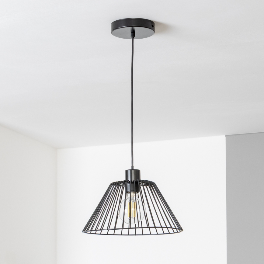 Brilagi - LED-riippuvalaisin vaijerilla CERIA WIRE 1xE27/40W/230V halkaisija 30 cm musta