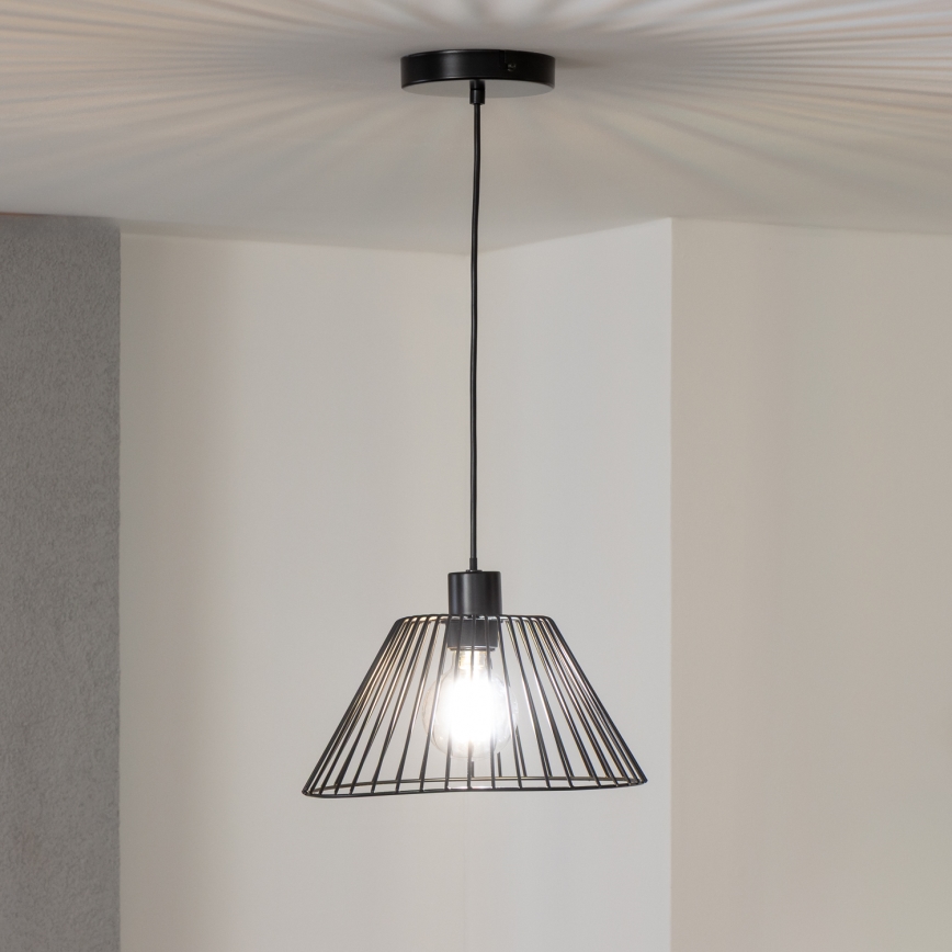 Brilagi - LED-riippuvalaisin vaijerilla CERIA WIRE 1xE27/40W/230V halkaisija 30 cm musta