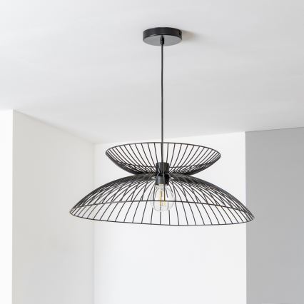 Brilagi - LED-riippuvalaisin vaijerilla CERIA WIRE 1xE27/40W/230V, halkaisija 60 cm, musta