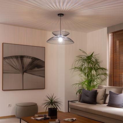 Brilagi - LED-riippuvalaisin vaijerilla CERIA WIRE 1xE27/40W/230V, halkaisija 60 cm, musta