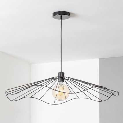 Brilagi - LED-riippuvalaisin vaijerilla CERIA WIRE 1xE27/40W/230V, halkaisija 80 cm, musta