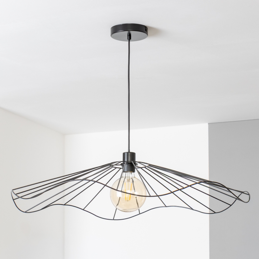 Brilagi - LED-riippuvalaisin vaijerilla CERIA WIRE 1xE27/40W/230V, halkaisija 80 cm, musta
