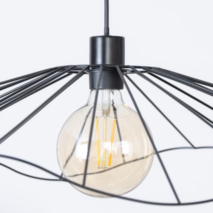 Brilagi - LED-riippuvalaisin vaijerilla CERIA WIRE 1xE27/40W/230V, halkaisija 80 cm, musta