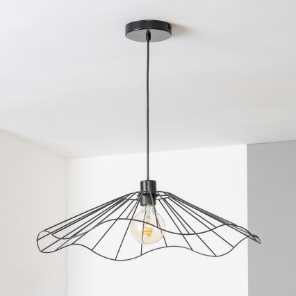 Brilagi - LED-riippuvalaisin vaijerilla CERIA WIRE 1xE27/40W/230V Ø 60 cm musta