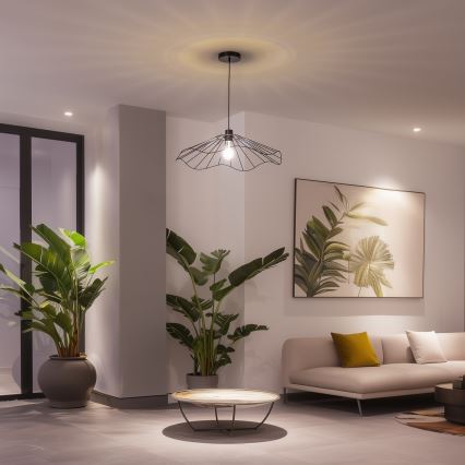 Brilagi - LED-riippuvalaisin vaijerilla CERIA WIRE 1xE27/40W/230V Ø 60 cm musta