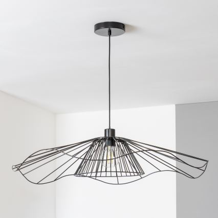 Brilagi - LED-riippuvalaisin vaijerilla CERIA WIRE 1xE27/40W/230V Ø 80 cm musta
