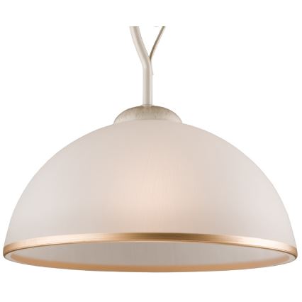 Brilagi - LED-riipuskattokruunu ANTICO 1xE27/60W/230V valkoinen patina