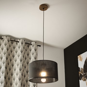 Brilagi - LED Ripustettava kattovalaisin ANTHONY 1xE27/60W/230V tammi-pähkinä/musta