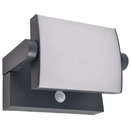 Brilagi - LED-seinäaurinkovalaisin anturilla ANKLE LED/10W/3,7V 3000K IP65 antrasiitti