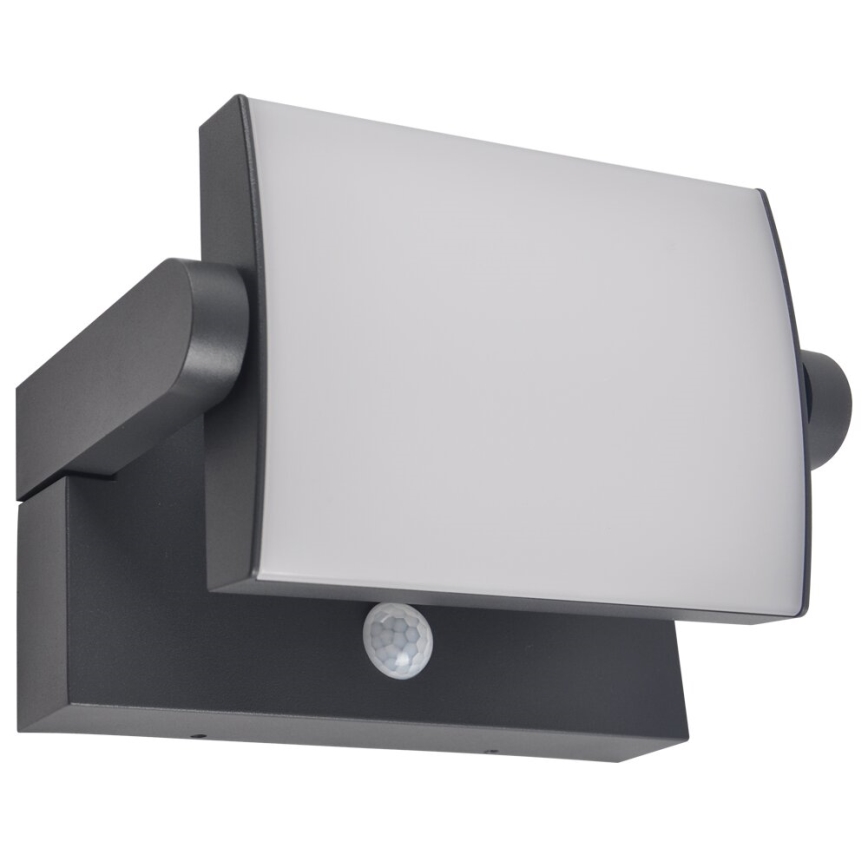 Brilagi - LED-seinäaurinkovalaisin anturilla ANKLE LED/10W/3,7V 3000K IP65 antrasiitti