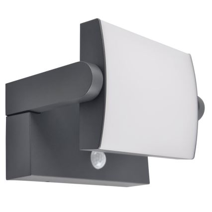 Brilagi - LED-seinäaurinkovalaisin anturilla ANKLE LED/10W/3,7V 4000K IP65 antrasiitti