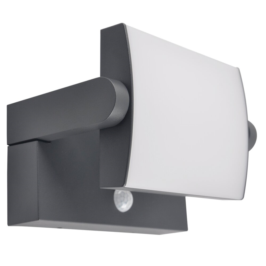 Brilagi - LED-seinäaurinkovalaisin anturilla ANKLE LED/10W/3,7V 4000K IP65 antrasiitti