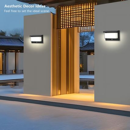 Brilagi - LED-seinäaurinkovalaisin anturilla AURINKO LUME LED/10W/3,7V 4000 mAh IP44