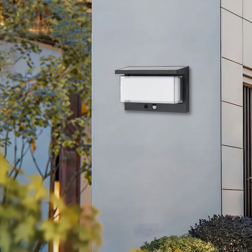 Brilagi - LED-seinäaurinkovalaisin anturilla AURINKO LUME LED/10W/3,7V 4000 mAh IP44