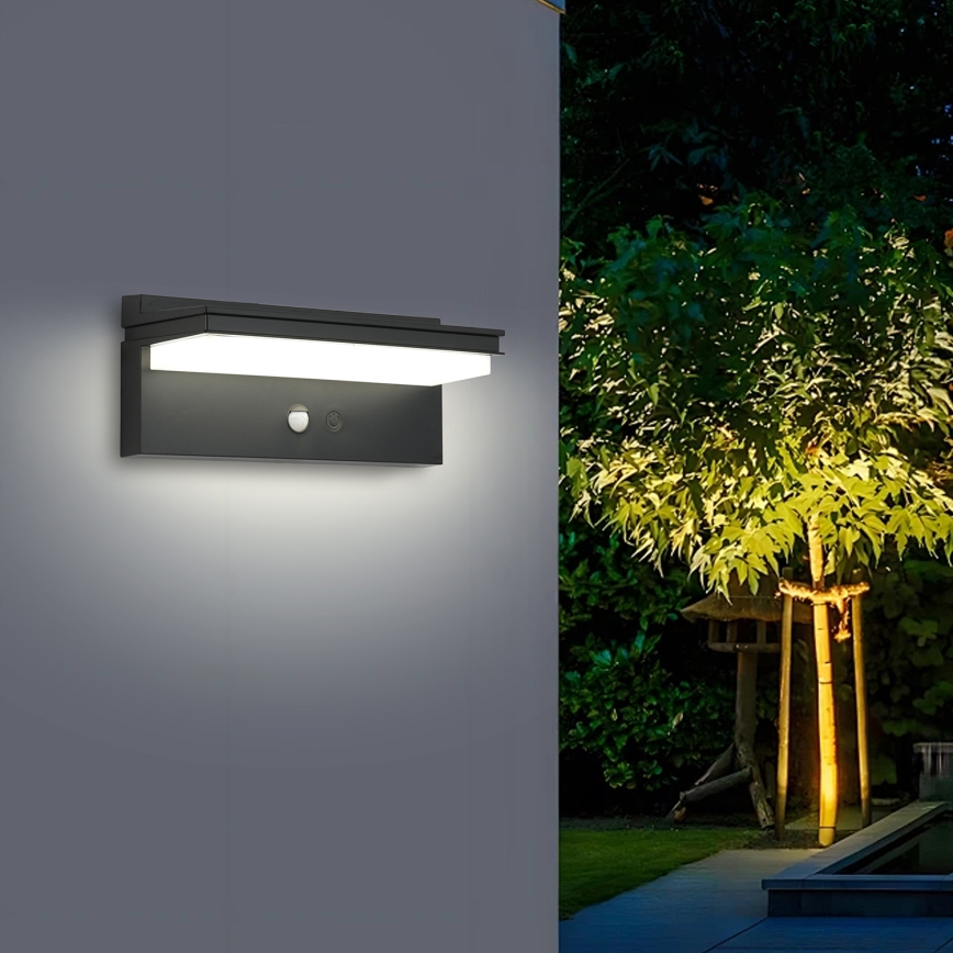 Brilagi - LED-seinäaurinkovalaisin anturilla AURINKO SENSE LED/10W/3,7V 4000 mAh IP44