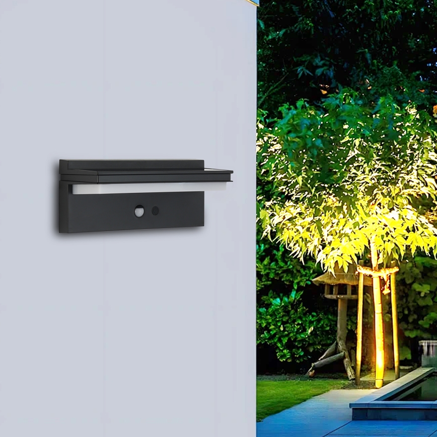 Brilagi - LED-seinäaurinkovalaisin anturilla AURINKO SENSE LED/10W/3,7V 4000 mAh IP44