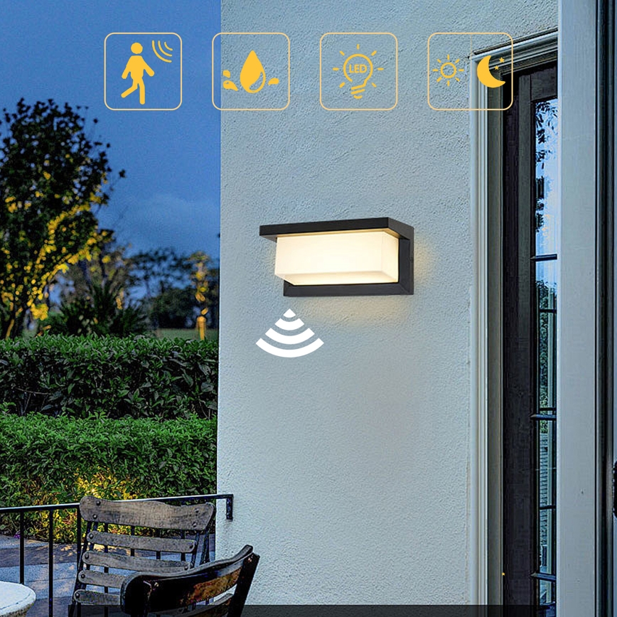 Brilagi - LED-seinäaurinkovalaisin anturilla BRICKY LED/5W/6V IP65