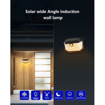 Brilagi - LED-seinäaurinkovalaisin anturilla WALLIE LED/4W/5,5V 3000K IP65