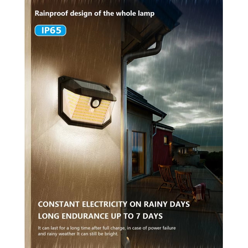 Brilagi - LED-seinäaurinkovalaisin anturilla WALLIE LED/4W/5,5V 3000K IP65