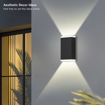 Brilagi - LED-seinäaurinkovalaisin AURINKO GUARD LED/2W/3,7V 2000 mAh IP45