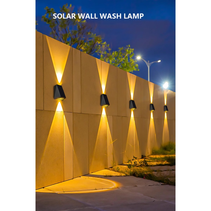 Brilagi - LED-seinäaurinkovalaisin PYRAMID LED/2W/3,2V 1300 mAh IP54