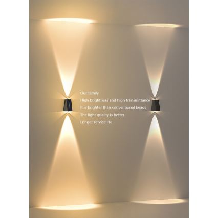 Brilagi - LED-seinäaurinkovalaisin PYRAMID LED/2W/3,2V 1300 mAh IP54