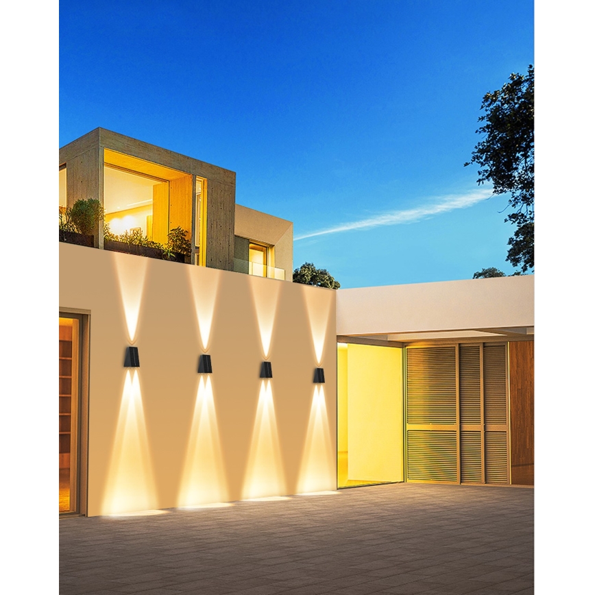 Brilagi - LED-seinäaurinkovalaisin PYRAMID LED/2W/3,2V 1300 mAh IP54
