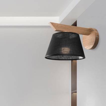 Brilagi - LED  Seinävalaisin ANTHONY 1xE14/40W/230V tammi/musta