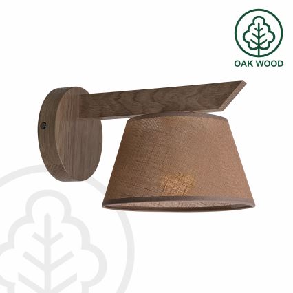 Brilagi - LED Seinävalaisin ANTHONY 1xE14/40W/230V tammi-pähkinä/ruskea