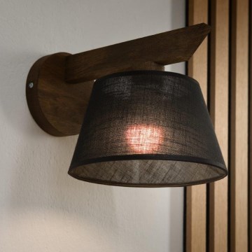 Brilagi - LED Seinävalaisin ANTHONY 1xE14/40W/230V tammi-pähkinä/musta