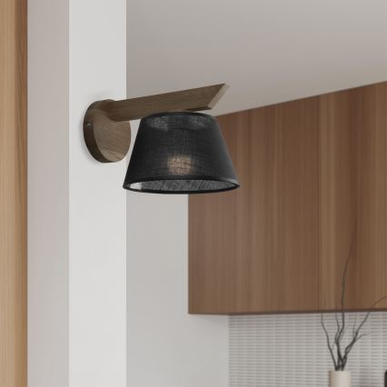 Brilagi - LED Seinävalaisin ANTHONY 1xE14/40W/230V tammi-pähkinä/musta