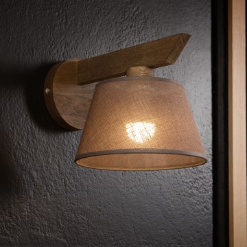 Brilagi - LED  Seinävalaisin ANTHONY 1xE14/40W/230V tammi/ruskea