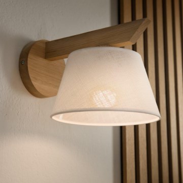 Brilagi - LED  Seinävalaisin ANTHONY 1xE14/40W/230V tammi/valkoinen