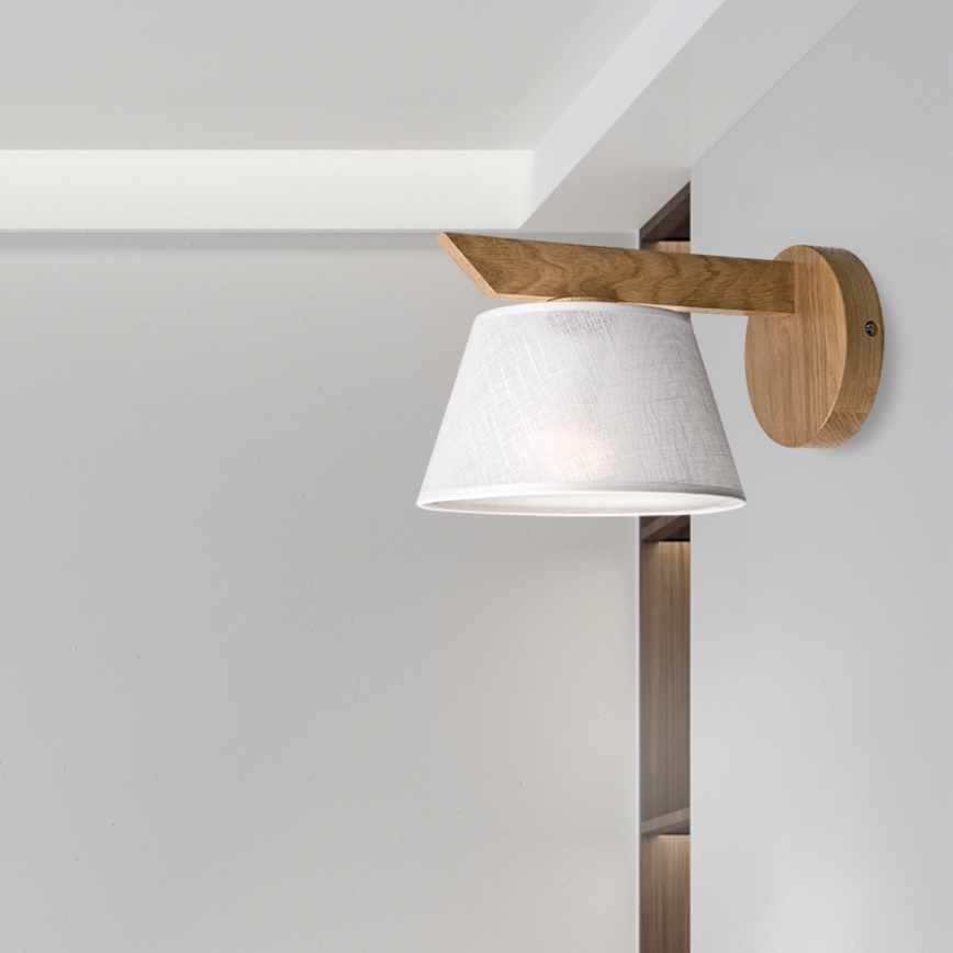 Brilagi - LED  Seinävalaisin ANTHONY 1xE14/40W/230V tammi/valkoinen