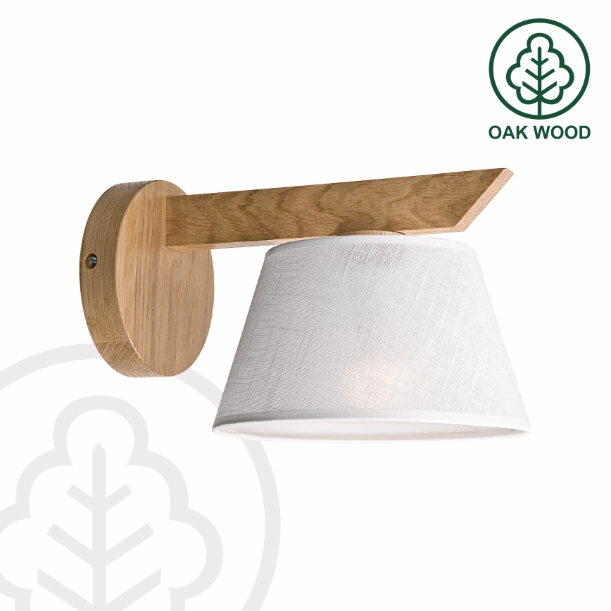Brilagi - LED  Seinävalaisin ANTHONY 1xE14/40W/230V tammi/valkoinen