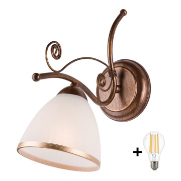 Brilagi - LED-seinävalaisin ANTICO 1xE27/60W/230V pronssi patina