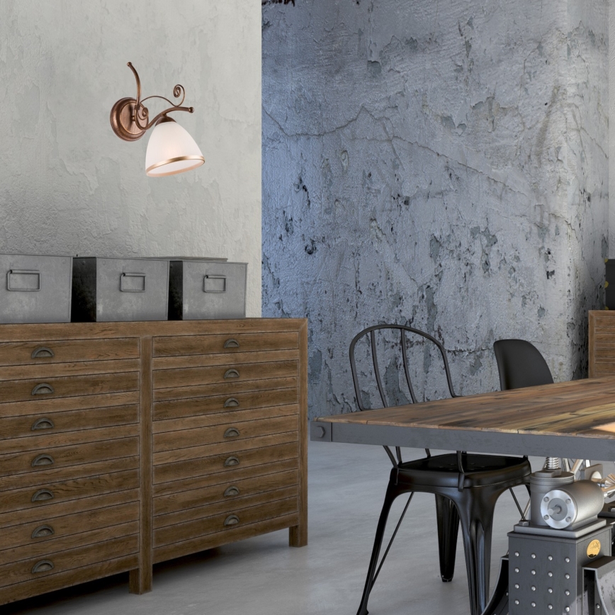 Brilagi - LED-seinävalaisin ANTICO 1xE27/60W/230V pronssi patina
