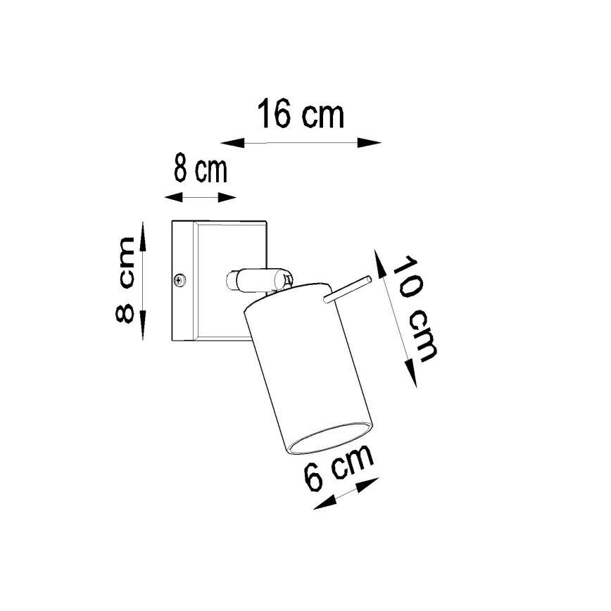 Brilagi -  LED-seinävalaisin ASMUS 1xGU10/7W/230V musta