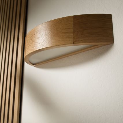 Brilagi - LED-seinävalaisin CARVALHO 1xE27/60W/230V tammi