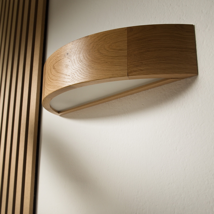 Brilagi - LED-seinävalaisin CARVALHO 1xE27/60W/230V tammi