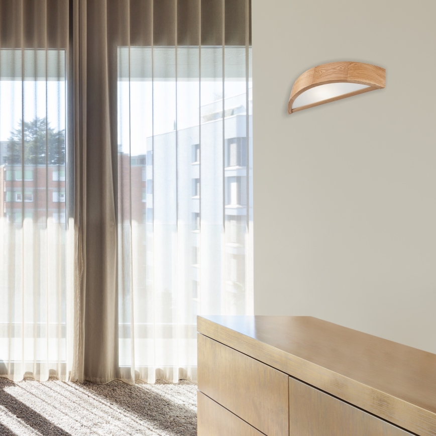 Brilagi - LED-seinävalaisin CARVALHO 1xE27/60W/230V tammi