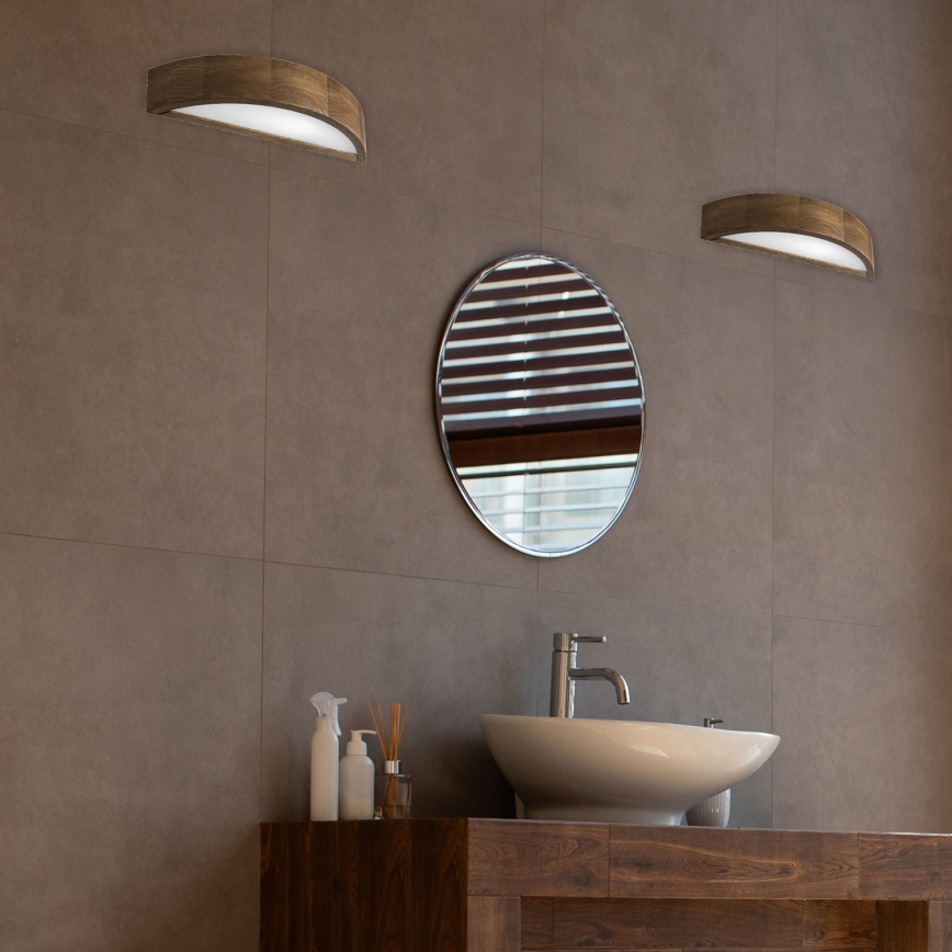 Brilagi - LED Seinävalaisin CARVALHO 1xE27/60W/230V tammi