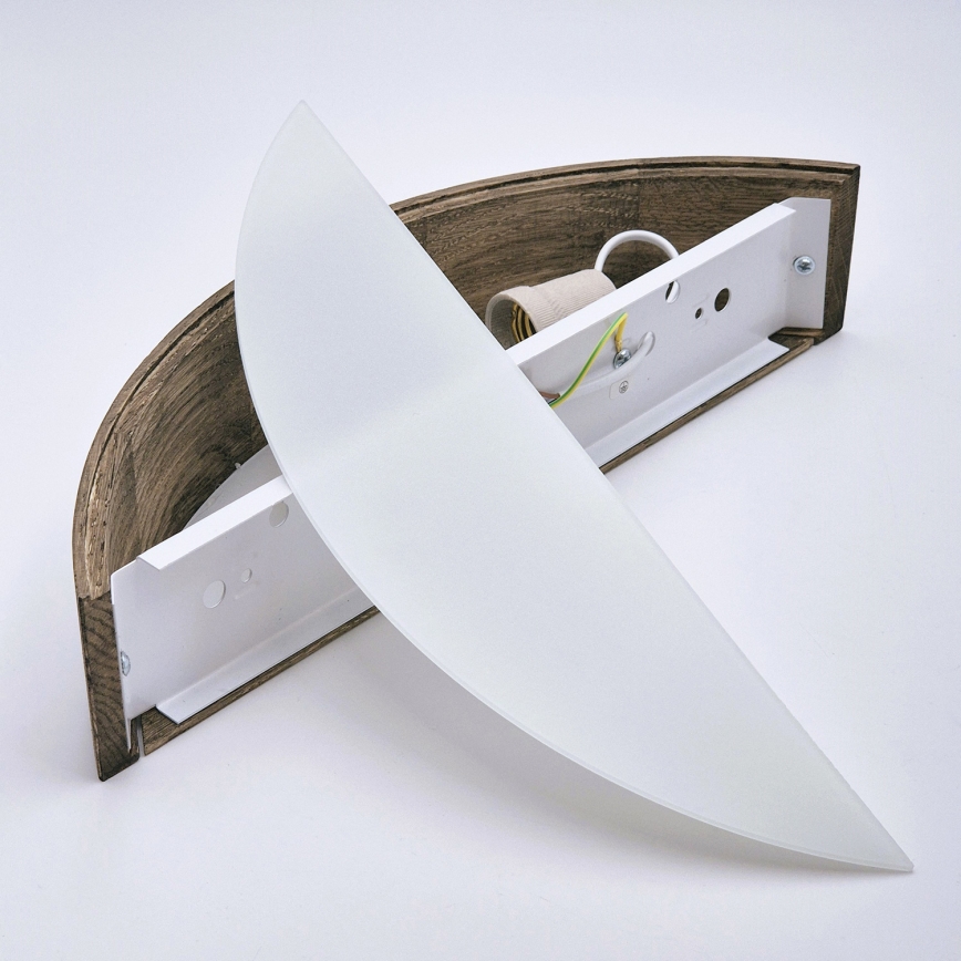 Brilagi - LED Seinävalaisin CARVALHO 1xE27/60W/230V tammi