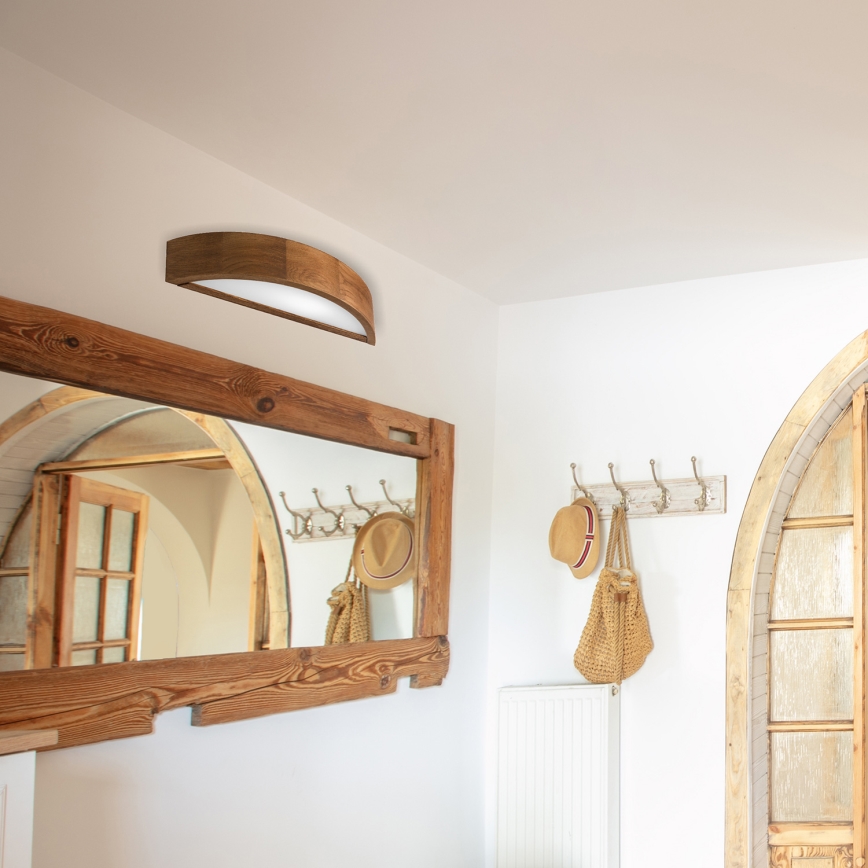 Brilagi - LED-seinävalaisin CARVALHO 1xE27/60W/230V tammi kirsikka