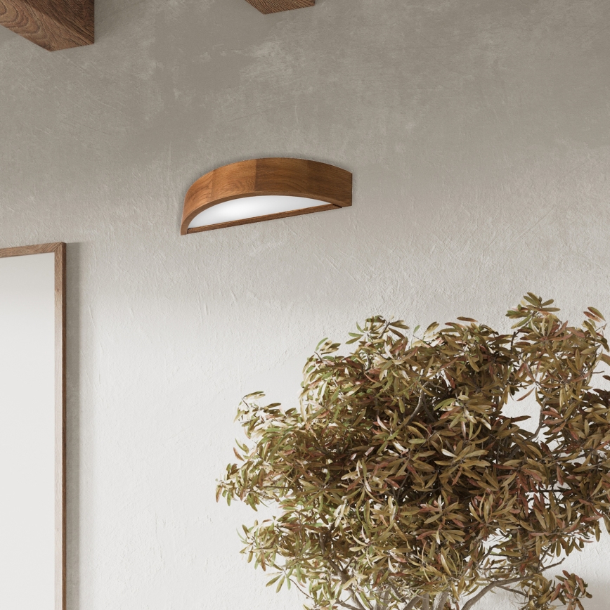 Brilagi - LED-seinävalaisin CARVALHO 1xE27/60W/230V tammi kirsikka