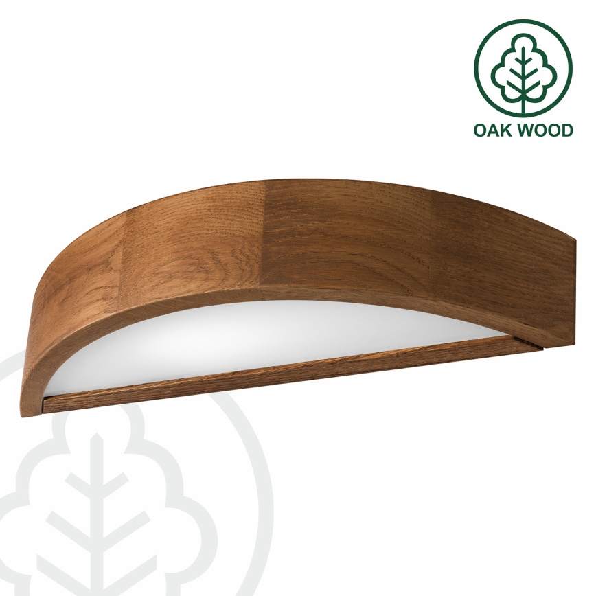 Brilagi - LED-seinävalaisin CARVALHO 1xE27/60W/230V tammi kirsikka