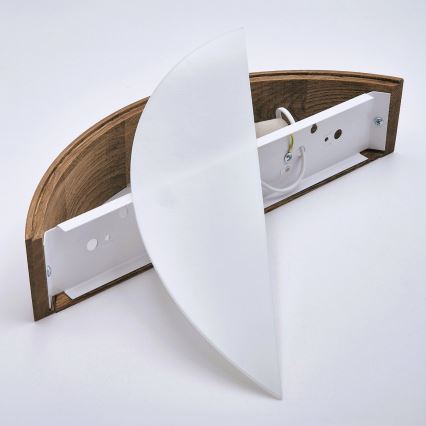 Brilagi - LED-seinävalaisin CARVALHO 1xE27/60W/230V tammi kirsikka