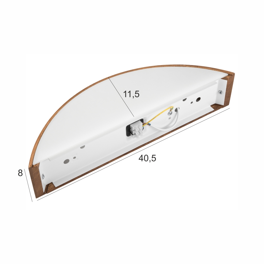 Brilagi - LED-seinävalaisin CARVALHO 1xE27/60W/230V tammi kirsikka