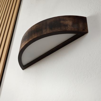 Brilagi - LED-seinävalaisin CARVALHO SMOKEY 1xE27/60W/230V tammi