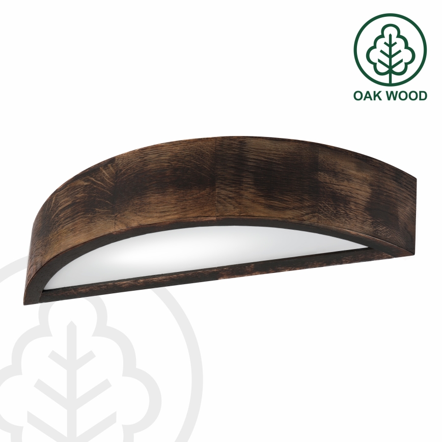 Brilagi - LED-seinävalaisin CARVALHO SMOKEY 1xE27/60W/230V tammi